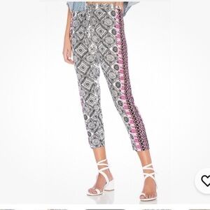 Michael Stars Size Small Black and White Patterned Pull On Lightweight Rayon